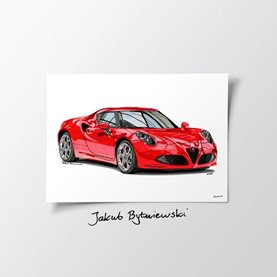 Plakat Alfa Romeo 4C