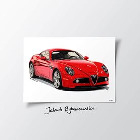 Plakat Alfa Romeo 8C